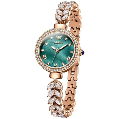 OLEVS 9971 Women's Watch Exquisite and Elegant Diamond Mermaid Bracelet Luxury Brand Waterproof Quartz Women's Watch